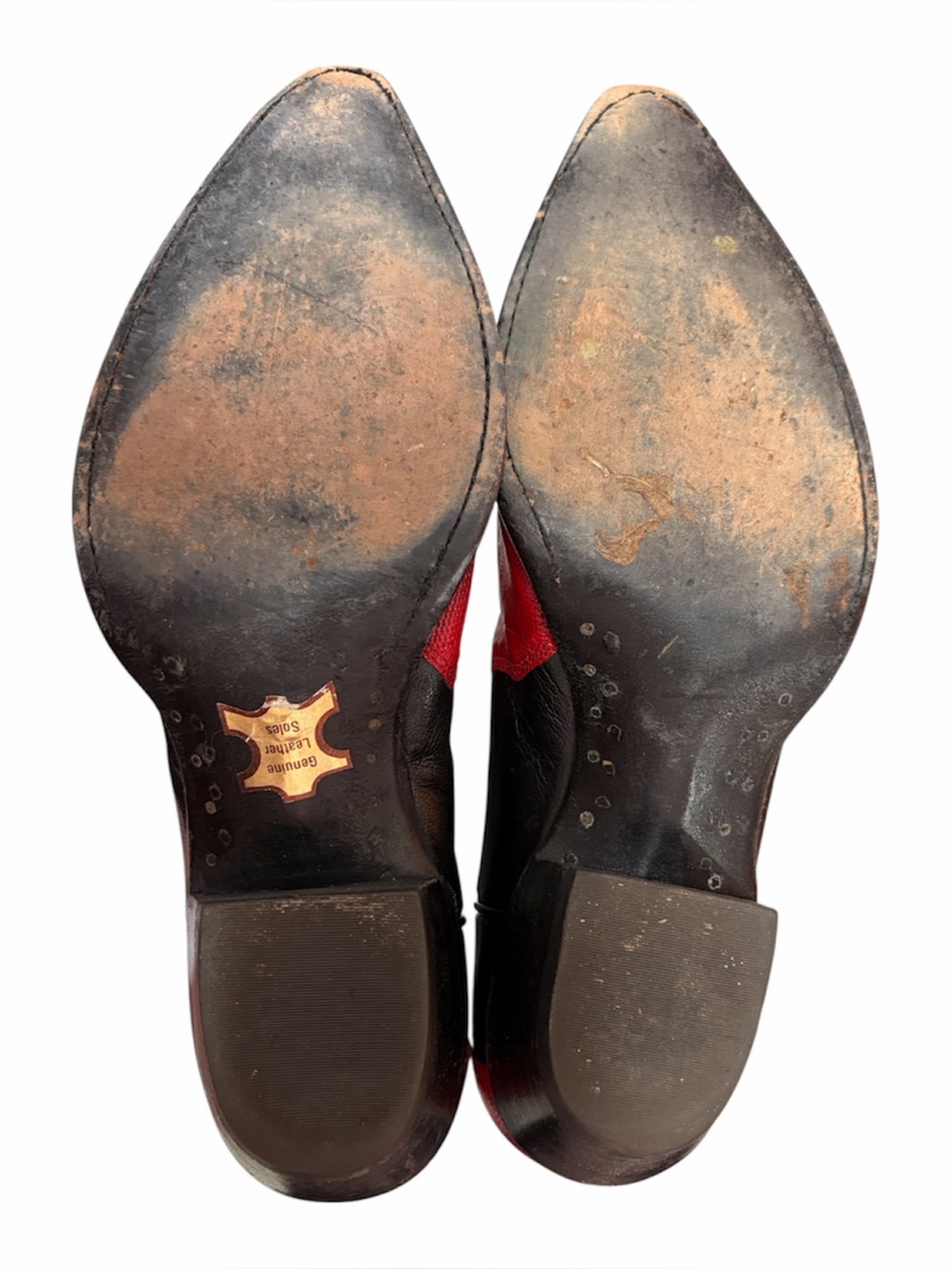 Vintage Tony Lama Black & Red Teju Lizard Firewalker Western Boots, Size 7M - Picture 7 of 9